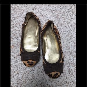 Ralph Lauren Calf Hair Leopard Flats